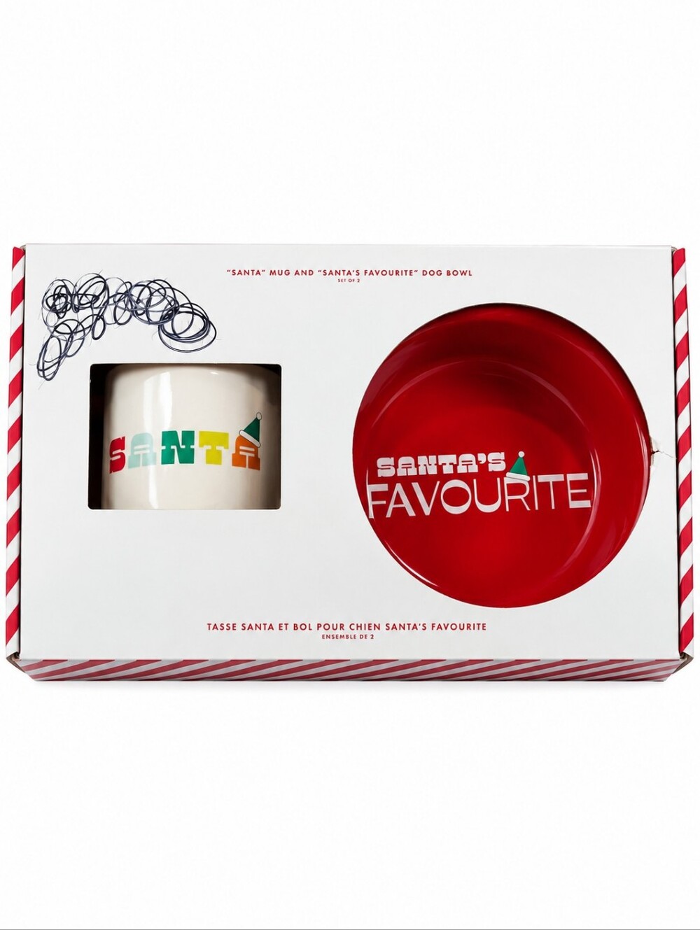 Indigo Santa Mug & “Santa’s Favourite” Dog Bowl Holiday Gift Set